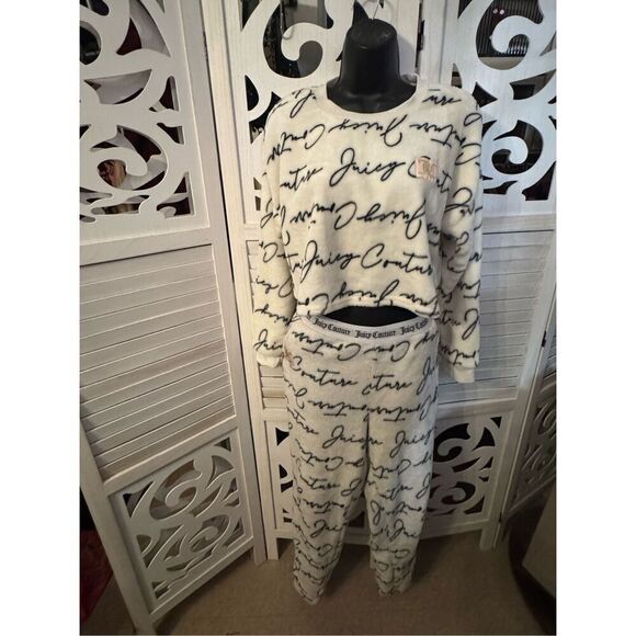 Juicy couture sleep pajama set/pj’s crewneck & joggers logo multi sz XL xLarge - Picture 1 of 5